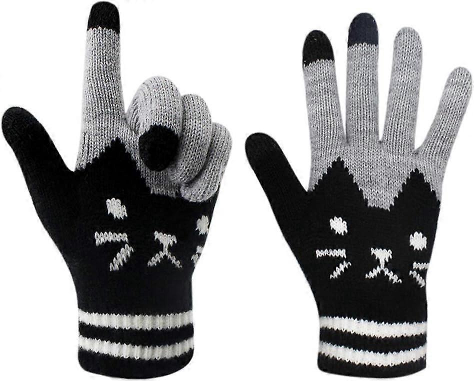 Soft Warm Knit Touch Screen Gloves for Winter, Winter-Ready, Fleece Lined, One Size Fits Most, Compatible with Smartphones