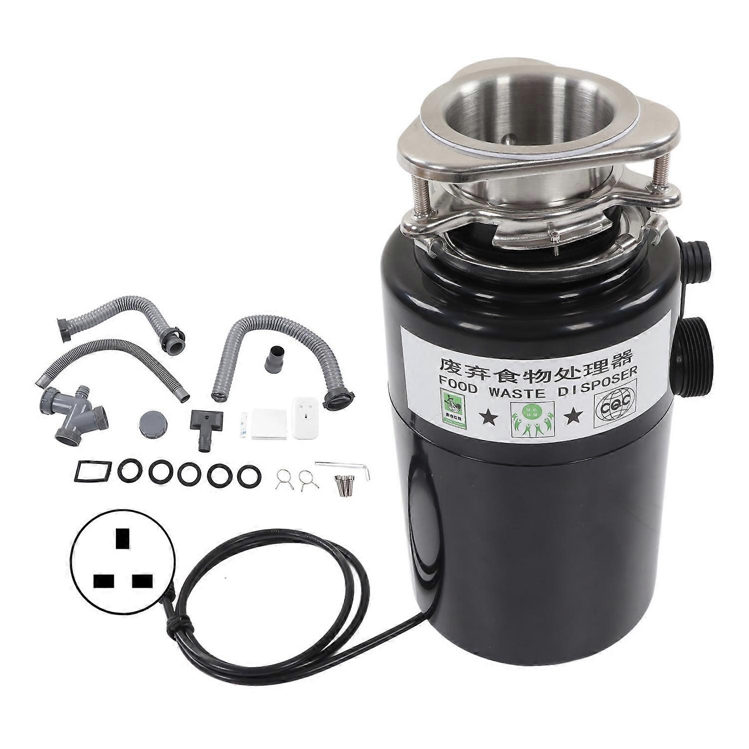 Kitchen Waste Disposer 1HP Power High Speed Large Torsion Low Noise Black Remote Control Food Garbag