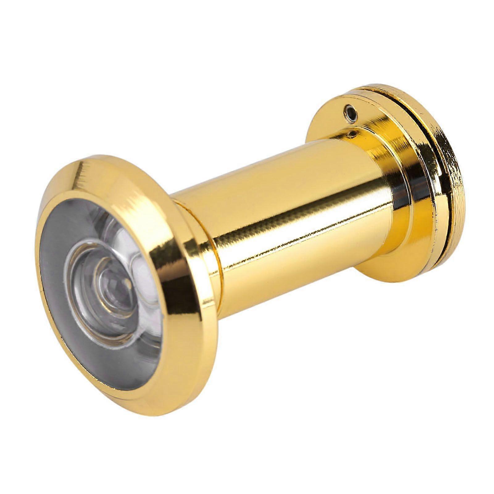 200 Degree Wide Viewing Angle Door Viewer with Heavy Duty Privacy Cover Gold