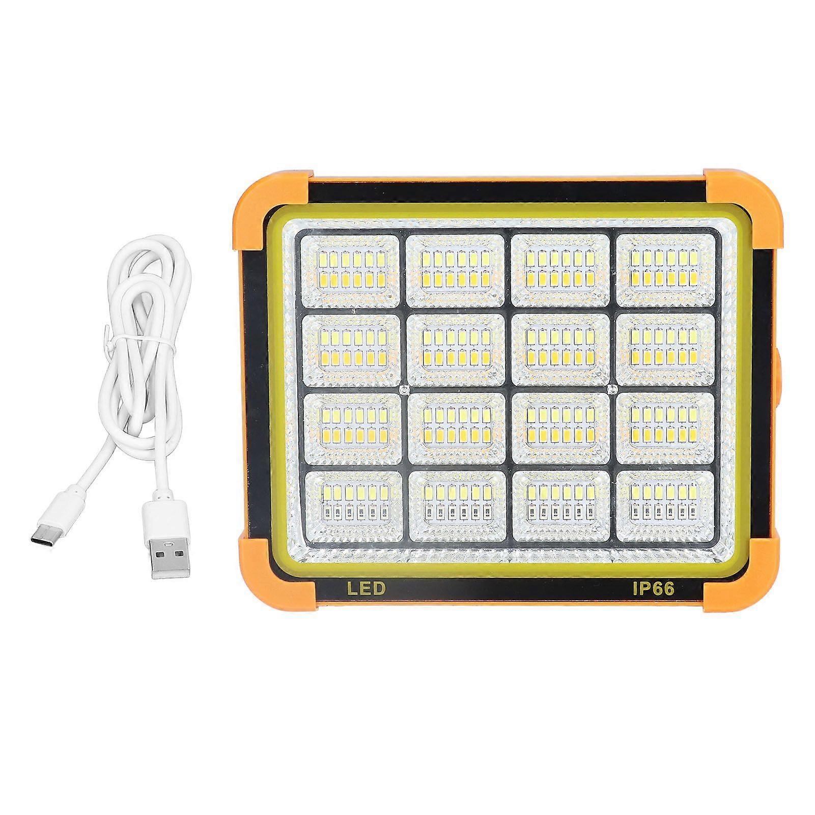 Lampada da lavoro ricaricabile 1000W 192LED 12500MAH 10000LM IP66 Luce di emergenza portatile a ricarica solare USB impermeabile