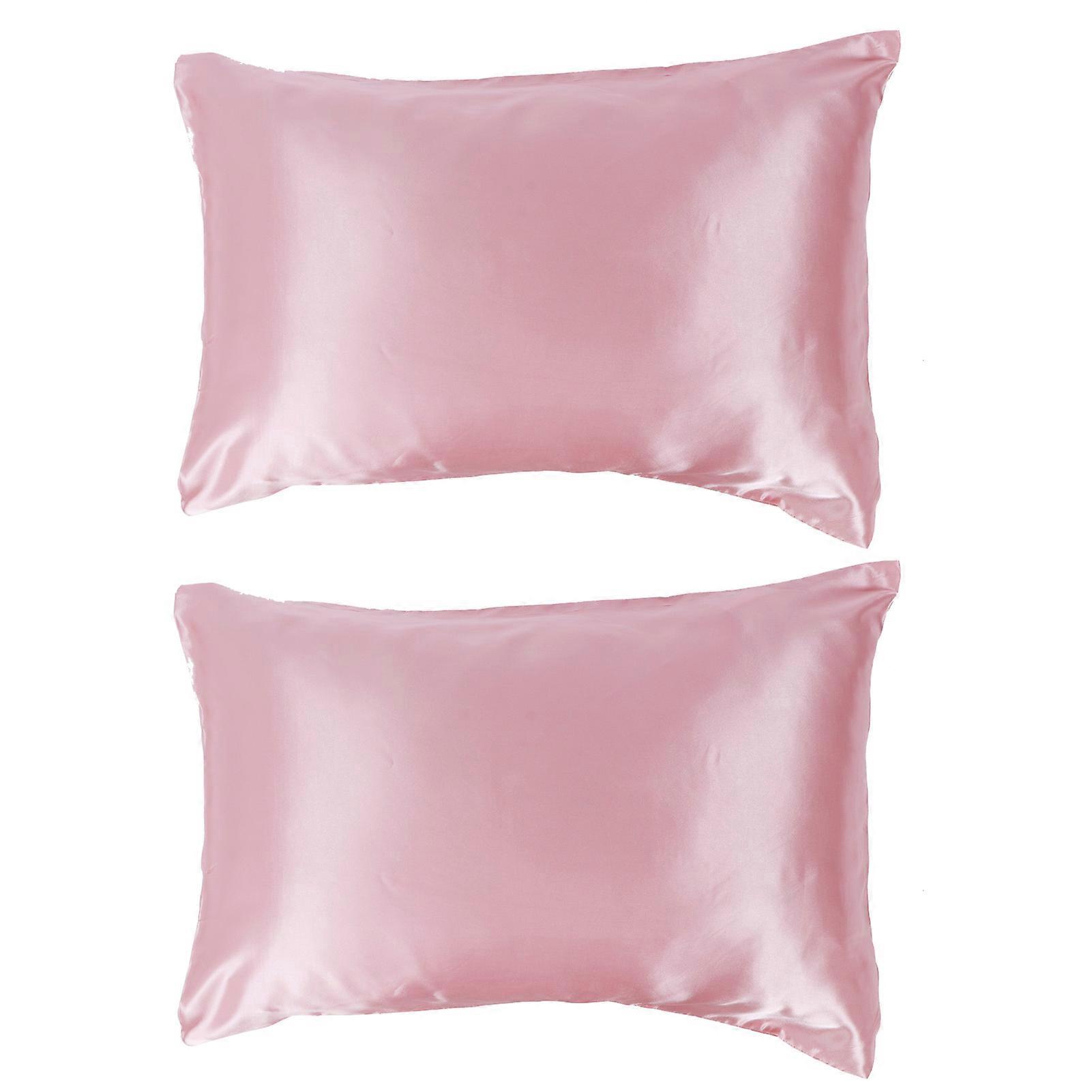 2Pcs Satin Pillowcases with Envelope Closure, Soft Covers for Bedding