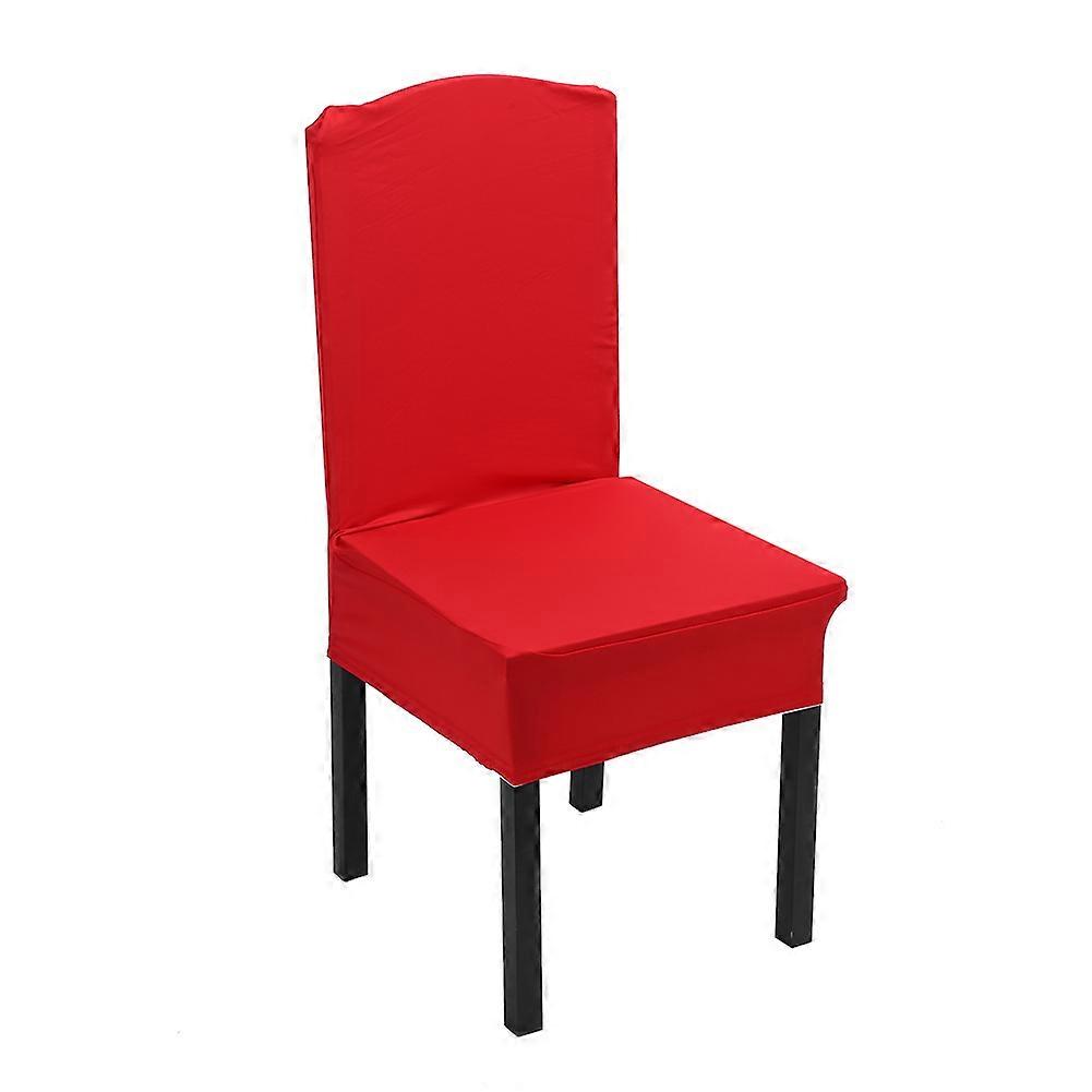 1 stk elastiske stoltrekk godterifarger hjemmemiddag sete slipcover bryllupsdekorasjon #Red