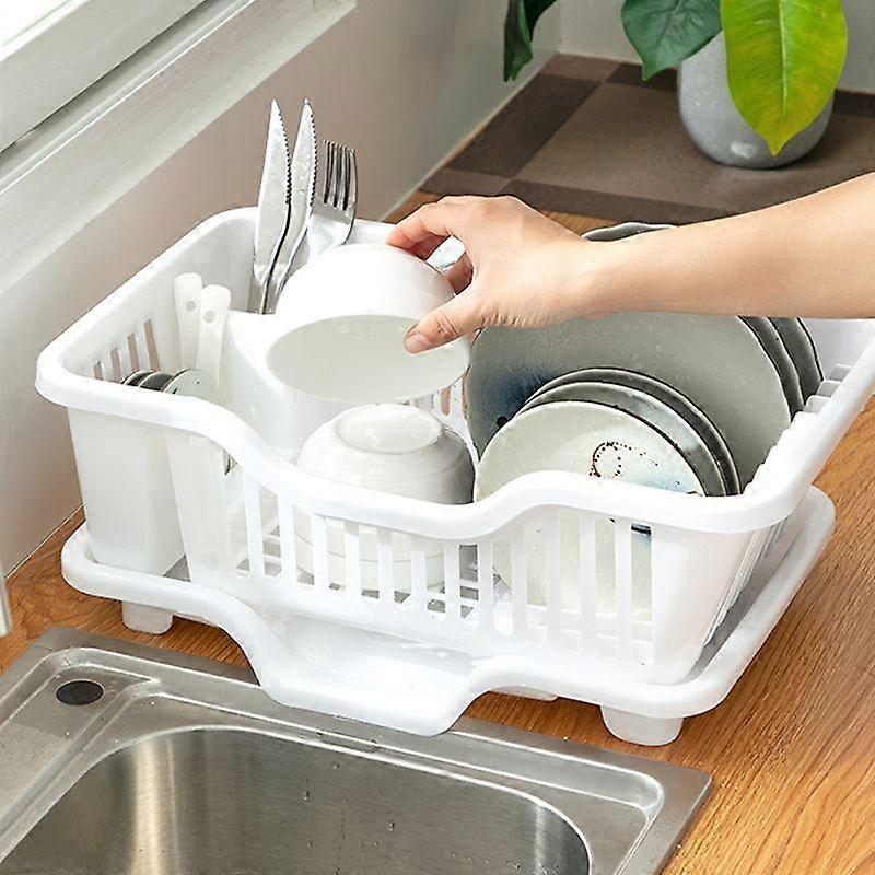 Kitchen Plastic Drain Rack Tableware Hollow Out Ventilate Partition Storage Dry Rack Cupboard Kitchen Organizers