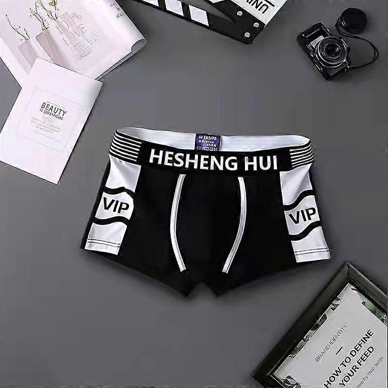 1/2/3 PCS Men's Underwear Fashion Letter Printed Underwear High Stretch Boxer Shorts Breathable Soft Men Comfortable Plus Size Short
