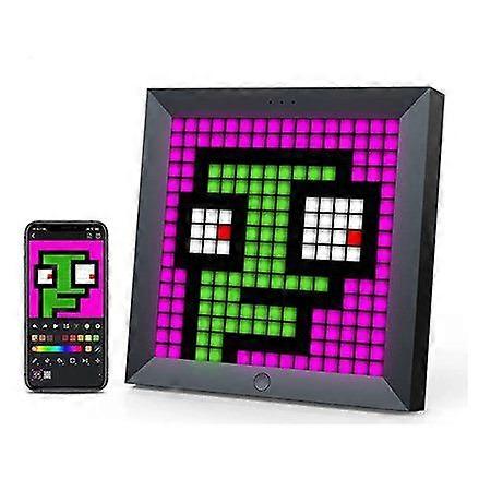 Digital Photo Frame Alarm Clock With Pixel Art Programmable