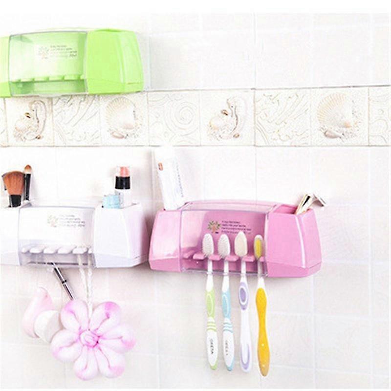 Bathroom Accessories Set Toothbrush Holder Wall Mount Stand Tooth Brush Holder Hooks Suction Cup Bathroom Tools Toothbrush Rack