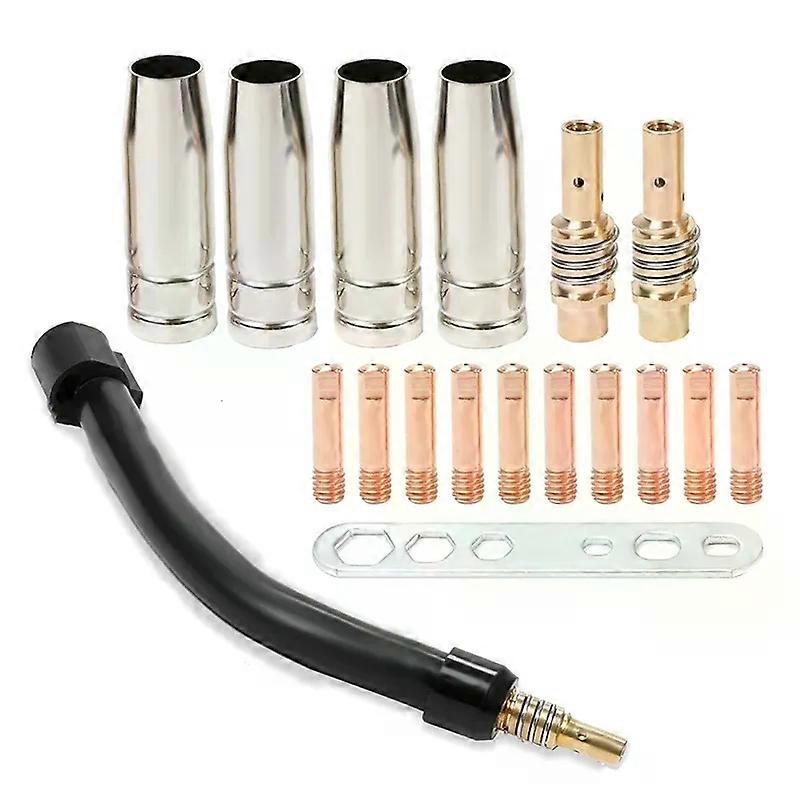 Flexible Mig Welding Neck Flexible Mig Extension 035Inch M6 Nozzle Holder Diffuser And Guard And Torch Neck For MB15