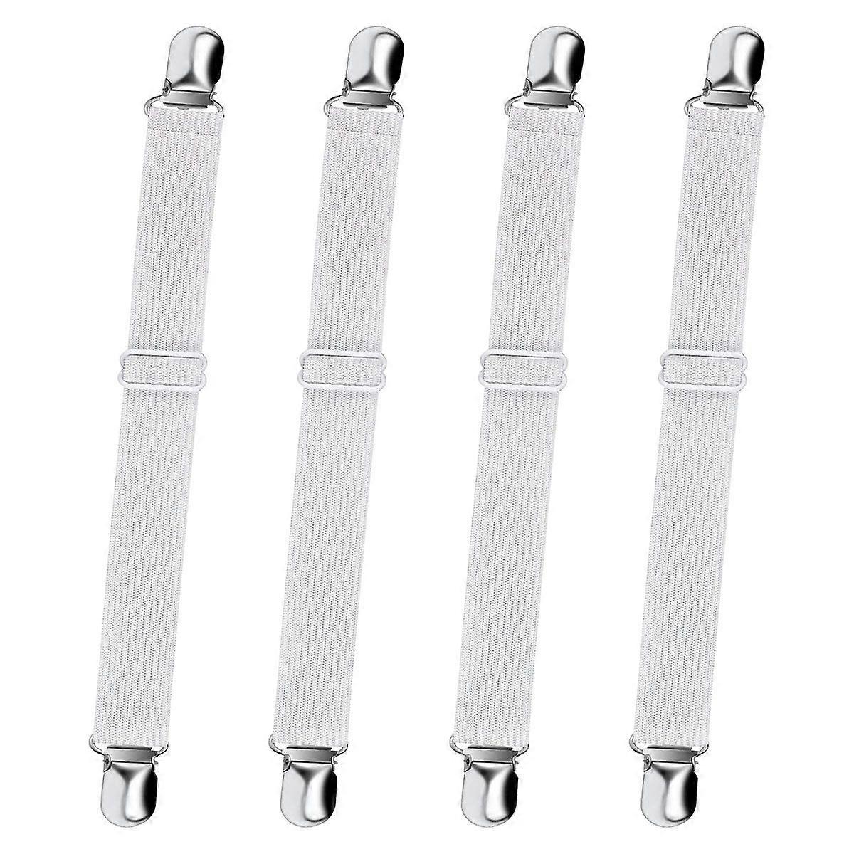 Tensor de Lençol Elástico, Fixador de Alça de Retenção Ajustável para Cama, Sofá (Pacote com 4)