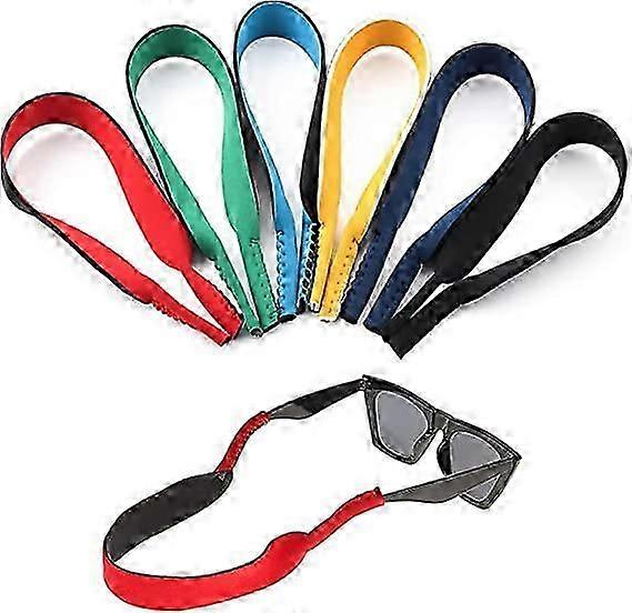 6 Pack Neoprene Elastic Cord Retainer Strap Band para esportes óculos e óculos de sol, Banda Floater Anti-Slip Corda de Cordão Elástico