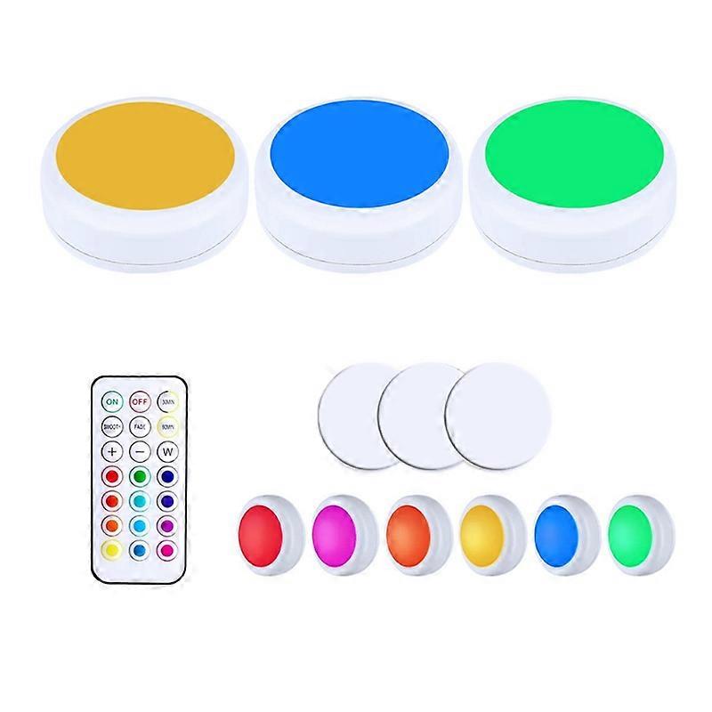 3 Lichter 1 Fernbedienung 13-farbiges Nachtlicht RGB Infrarot dimmbares Schranklicht