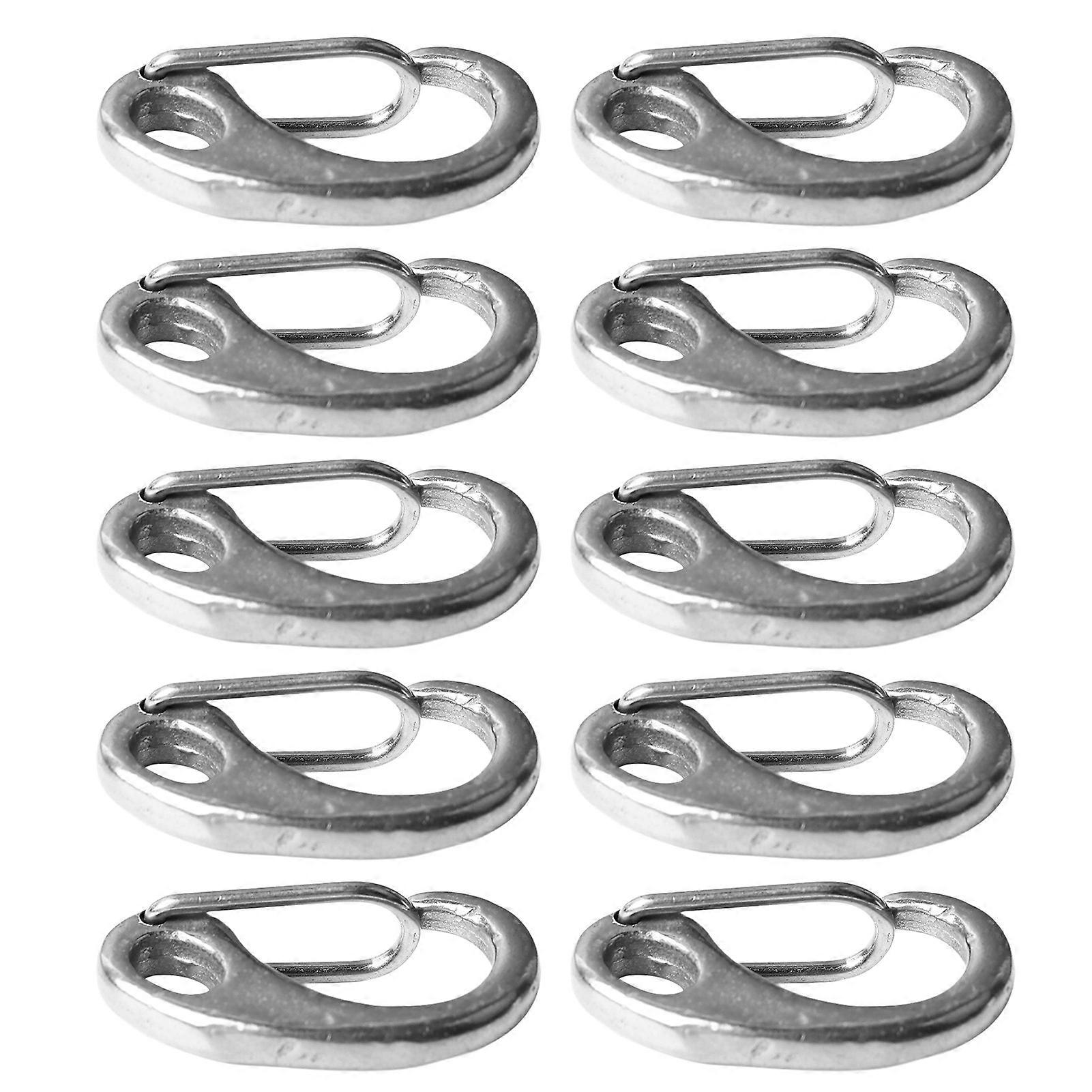10 قطع حلقة تسلق كليب الفولاذ المقاوم للصدأ بيضة على شكل الربيع المفاجئة هوك لمقطورات قارب الشاحنة