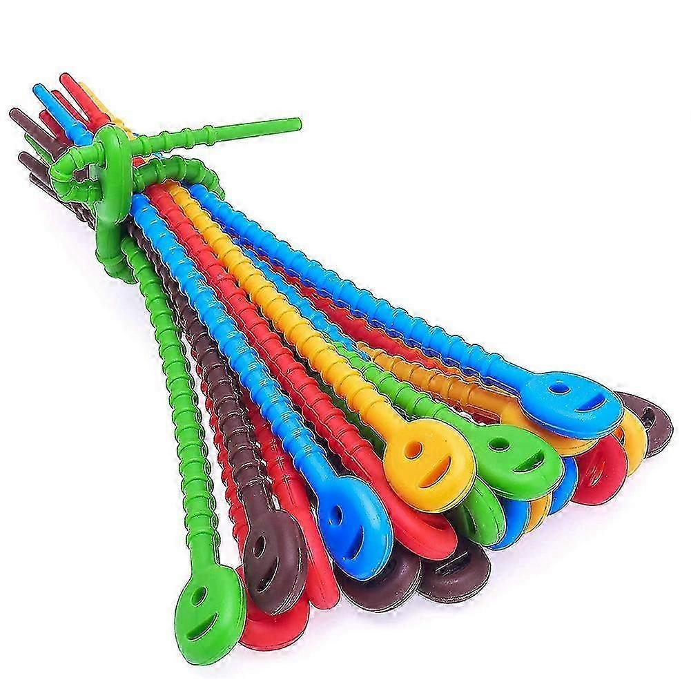 30 stk silikone, holdbare lynlåse, poseforseglingsclips, brødbånd, gummi twist ties kontor