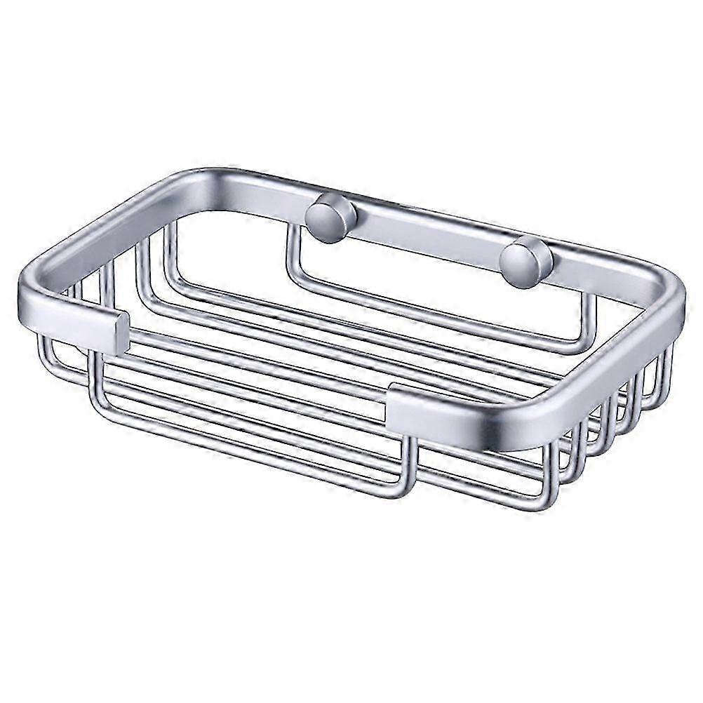 Aluminium Soap Dish Practical Soap Holder Cosmetics Storage Basket Soap Container Silver