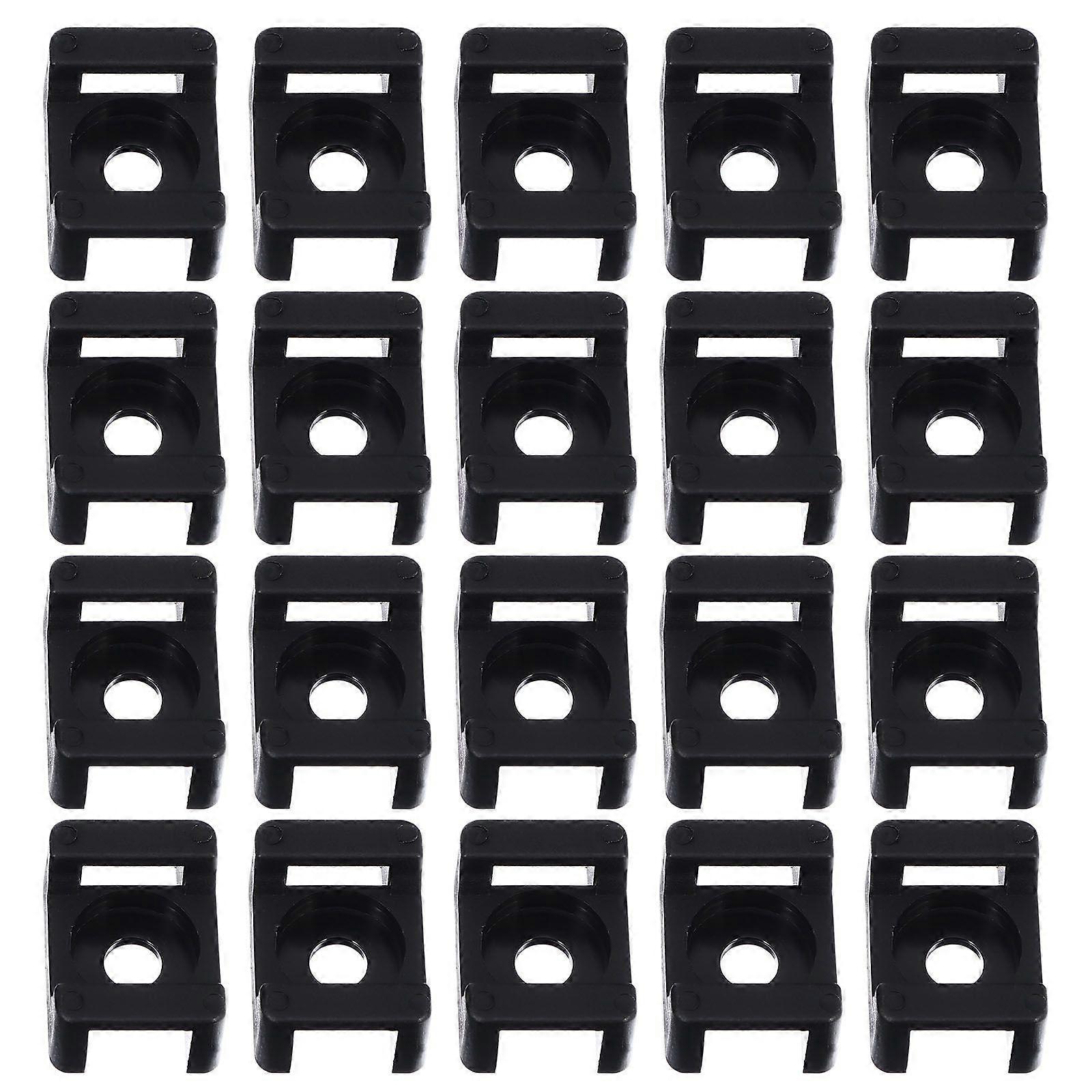 100pcs Zip Tie Holders Cable Tie Mounts Cable Management Base Cable Tie Organizer Bases