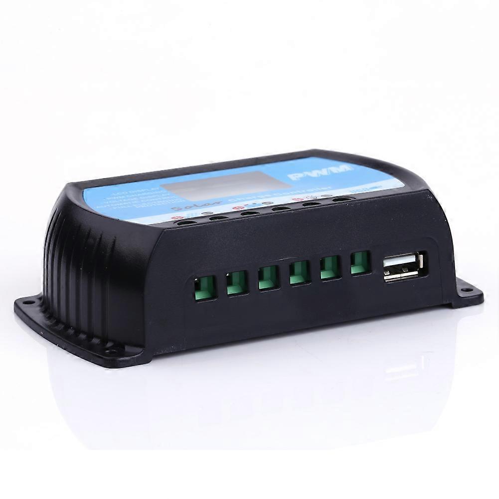 PWM 12V/24V LCD Display Solar Panel Charge Controller with USB Port, Battery Regulator for Solar Systems