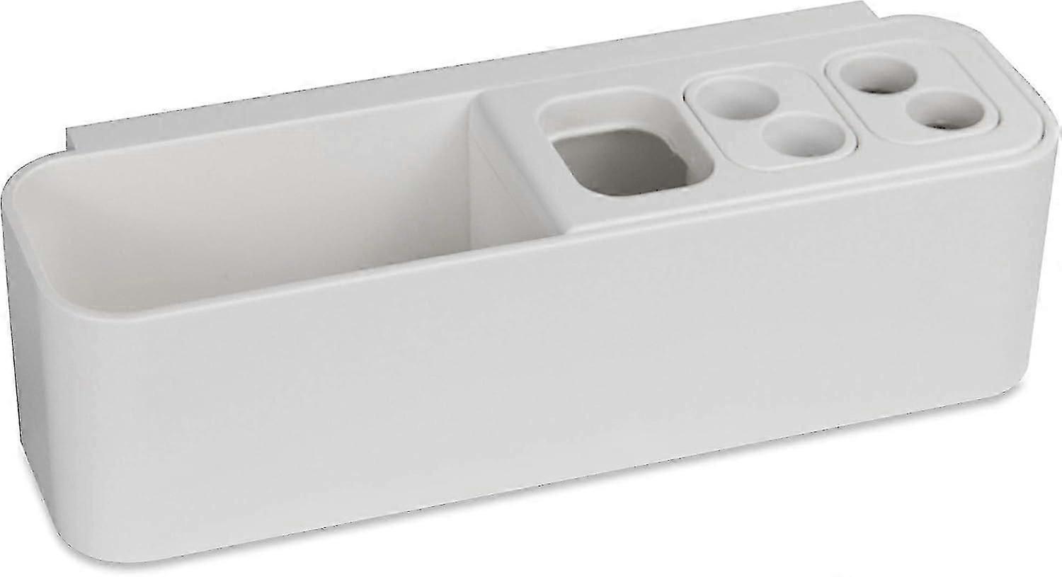 Multi-Compartment Toothbrush Holder Electronic & Manual Toothbrushes Storage