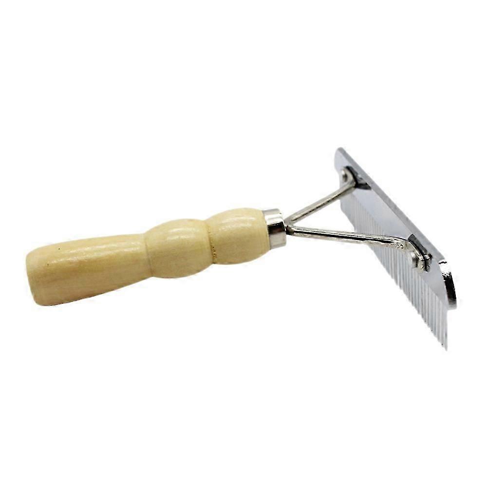 Wooden Handle Pet Dog Cat Slicker Brush Stainless Steel Grooming Comb Single Row Comb for Dogs Puppy Cats