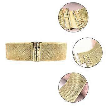 Women's Wide Elastic Gold Glitter Waist Belt Fashion Accessory for Dresses  Universal Fit | Fruugo QA