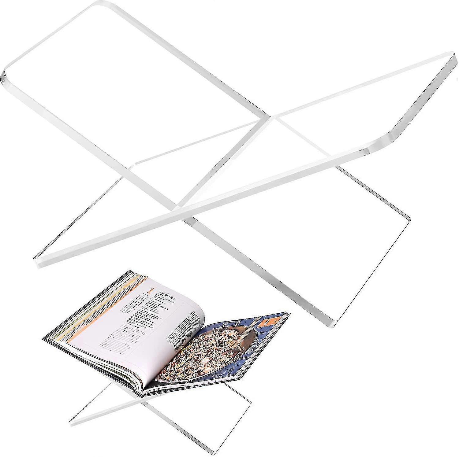 Clear Acrylic Book Stand for Reading, Large Sturdy Display Holder