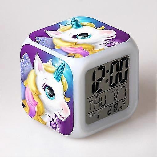 Unicorn Alarm Clock for Kids with LED Light, Night Light & Wake-Up Function - Perfect Gift