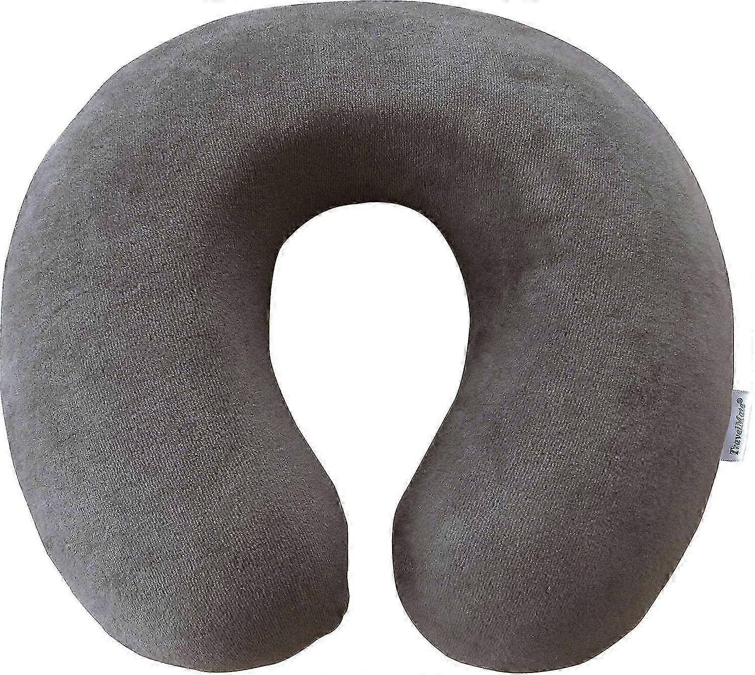 Memory Foam Neck Pillow - Adjustable Thickness for Optimal Comfort, Gray