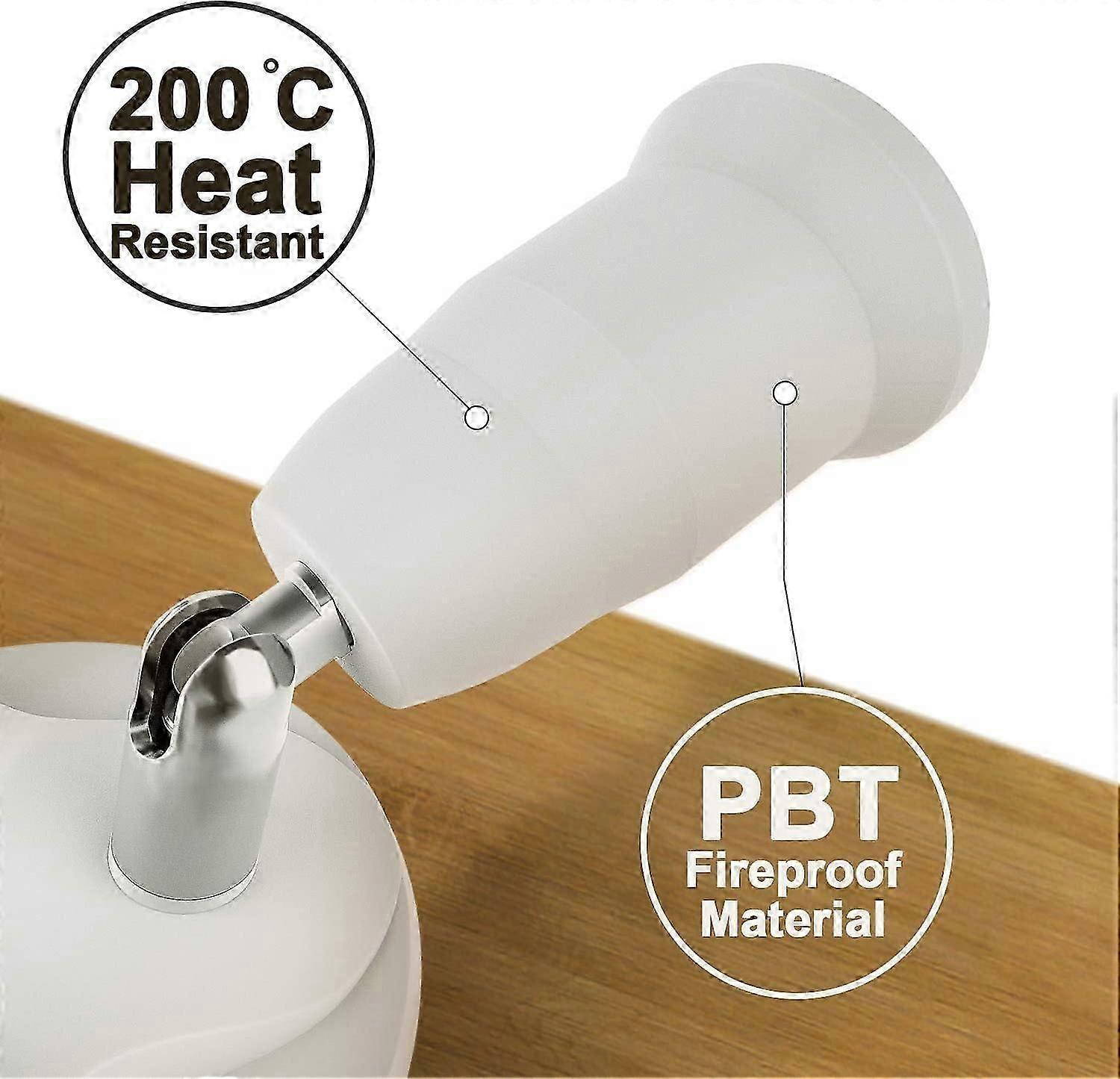 3 in 1 E27 Socket Adapter Splitter, E27 Standard LED Bulbs, Converter Holder, Chandelier Socket with 360 Degree 180 Adjustable