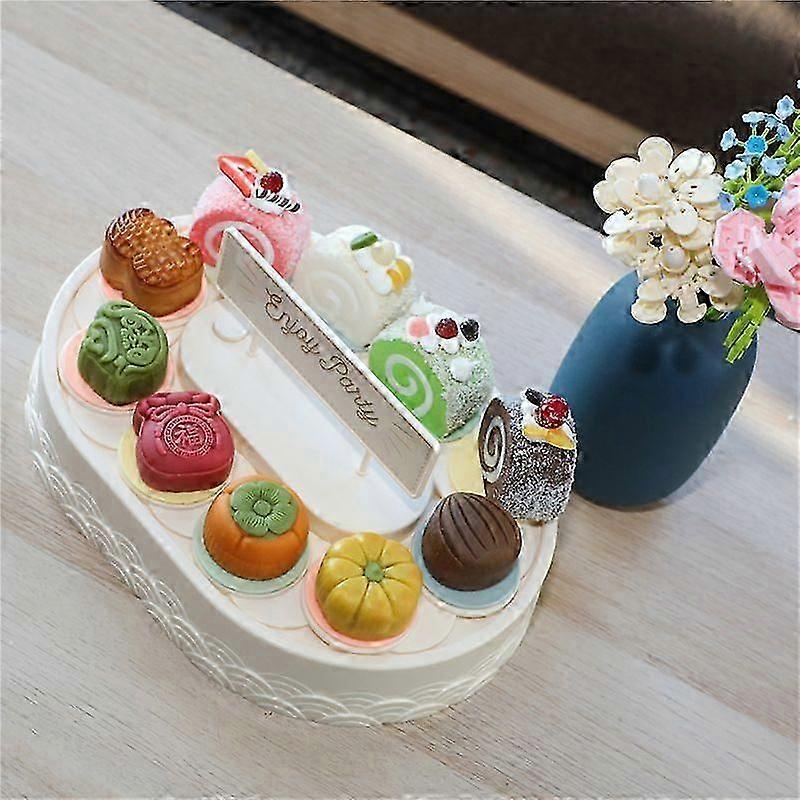 Rotating Cupcakes Machine Automatic Rotating Display Table Swing Tray for Kids Birthday Party Gifts Dessert