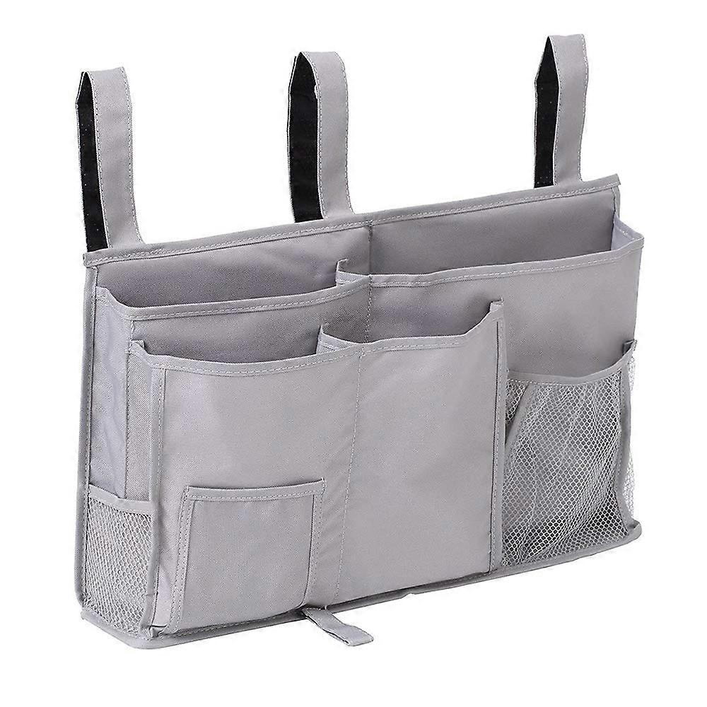 Bunk Bed Organizer for Camp - Large A-Gray Design, Durable Fabric, Multi-Pocket Storage for Kids' Rooms