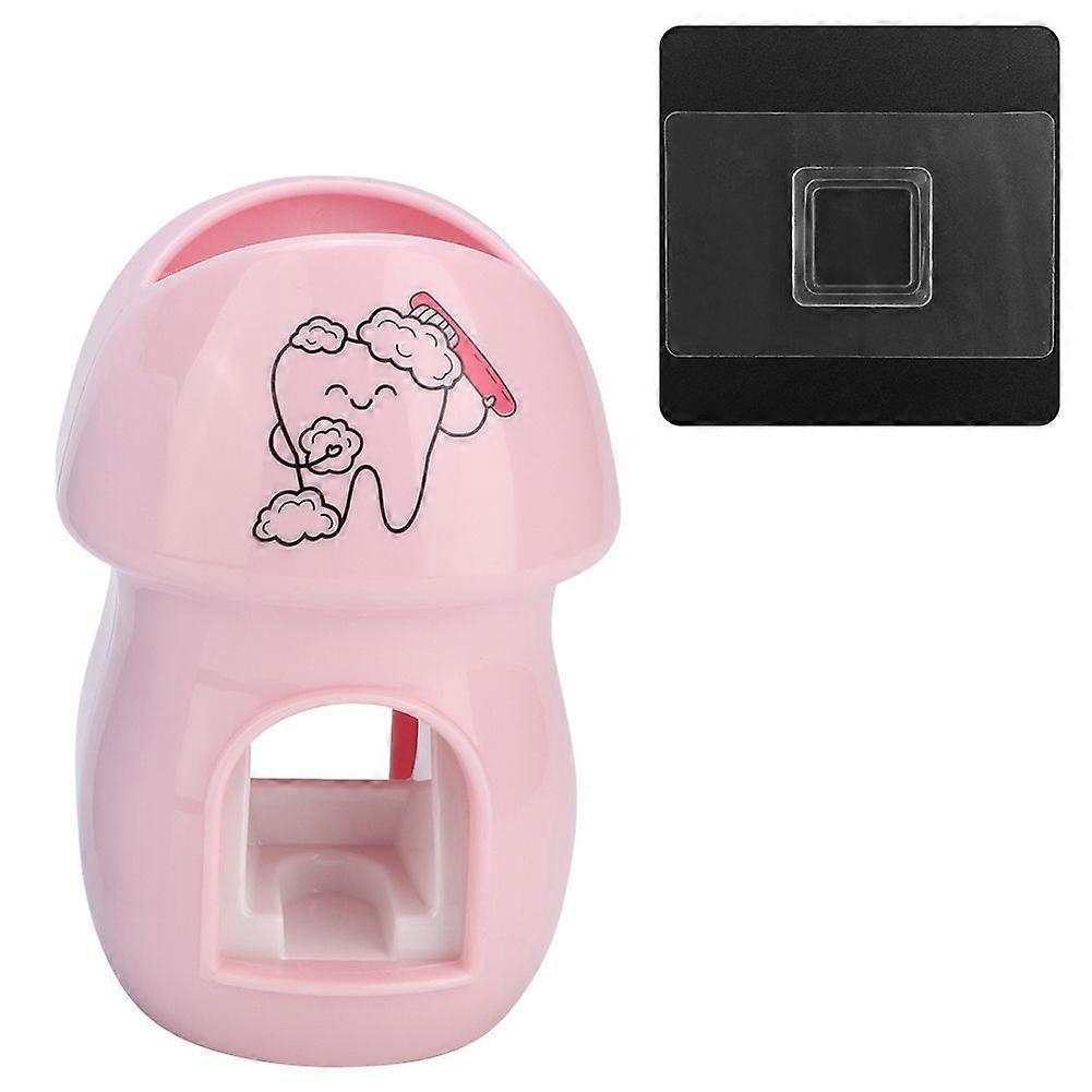 No Drilling Wall-mounted Automatic Toothpaste Dispenser Squeezer (Pink)
