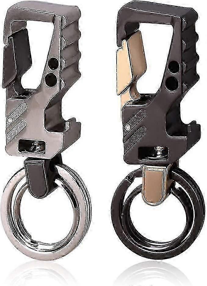 2 Pcs Keychain, Car Key Chain Metal Keyring Bottle Opener Keychain For Men