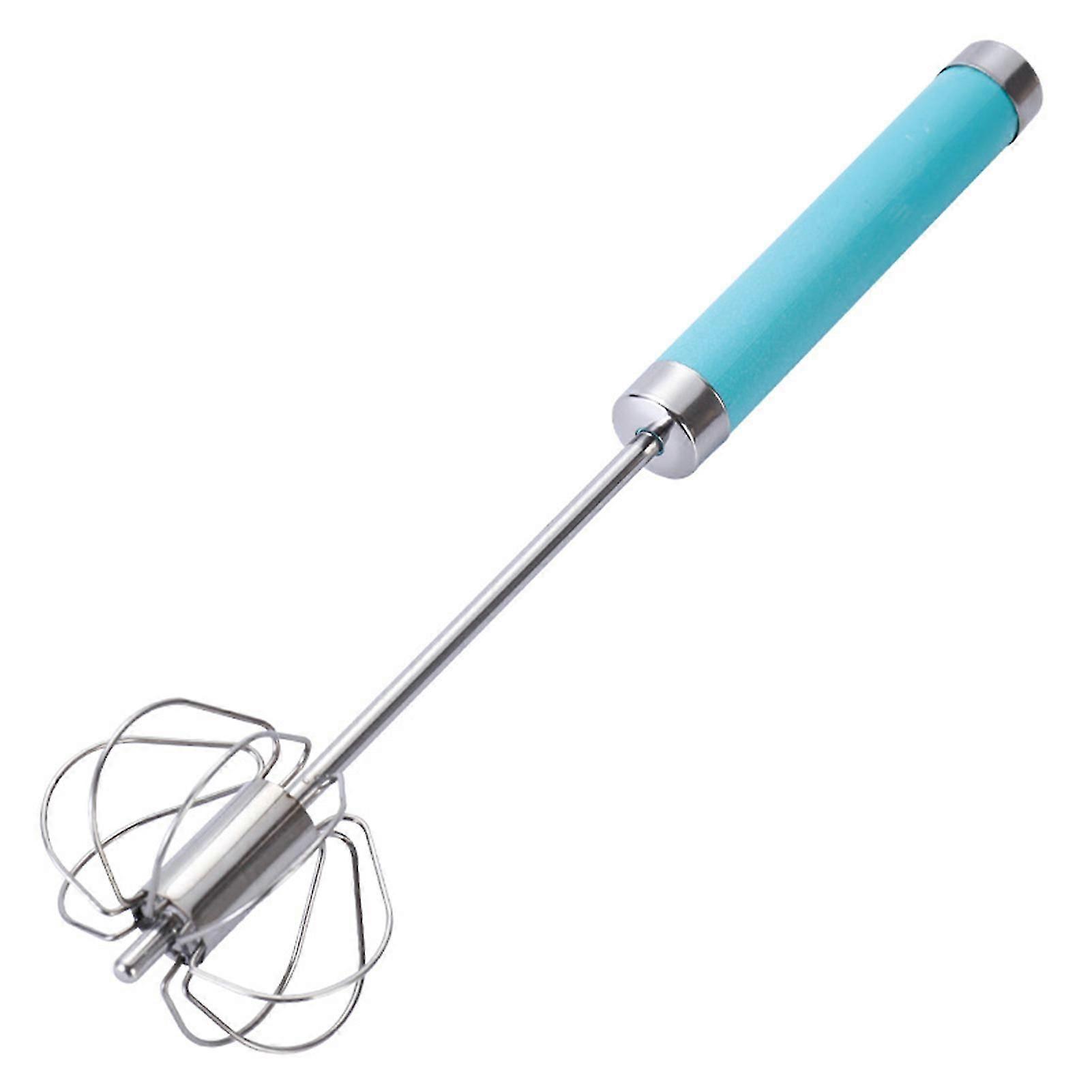 Stainless Steel Egg Cream Push-Type Whisk Ergonomical Time-Saving Food Mixer for Kitchen
