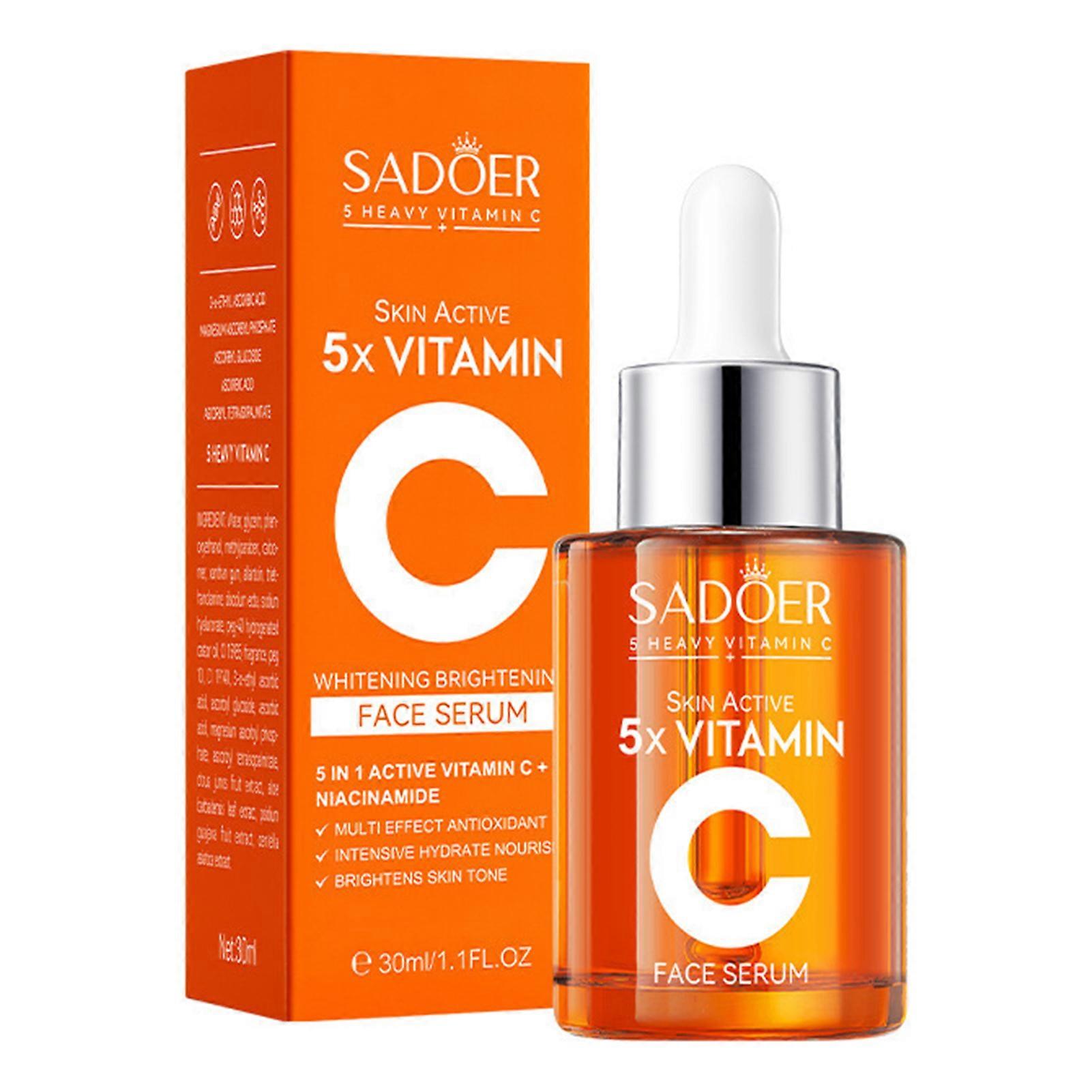 SADOER 5X Vitamin C Face Serum - 5-σε-1 Ορός Προσώπου για Λάμψη &; Αντιγήρανση με Centella Asiatica | 130ml