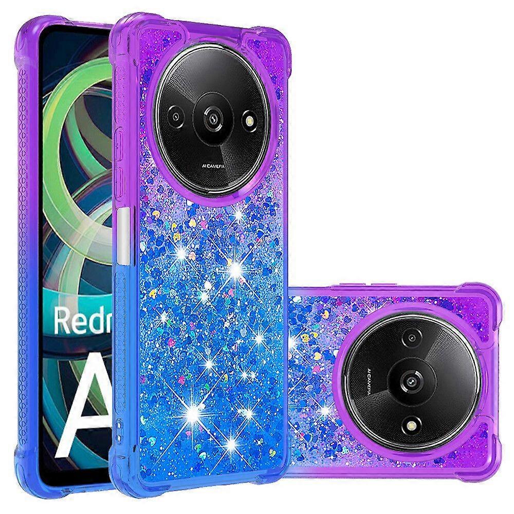 Case for Xiaomi Redmi A3 Liquid Glitter Funny Bling Shiny Crystal Flowing Sparkle Moving Cover Clear Bumper Compatible with Xiaomi Redmi A3