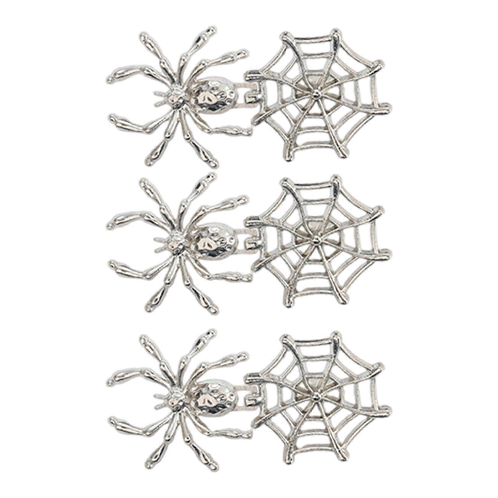 3 Set Adjustable Waist Tighteners Plating Metal Spiderweb Jeans Buttons For Loose Pants Skirts Sleeves And Sweaters silver
