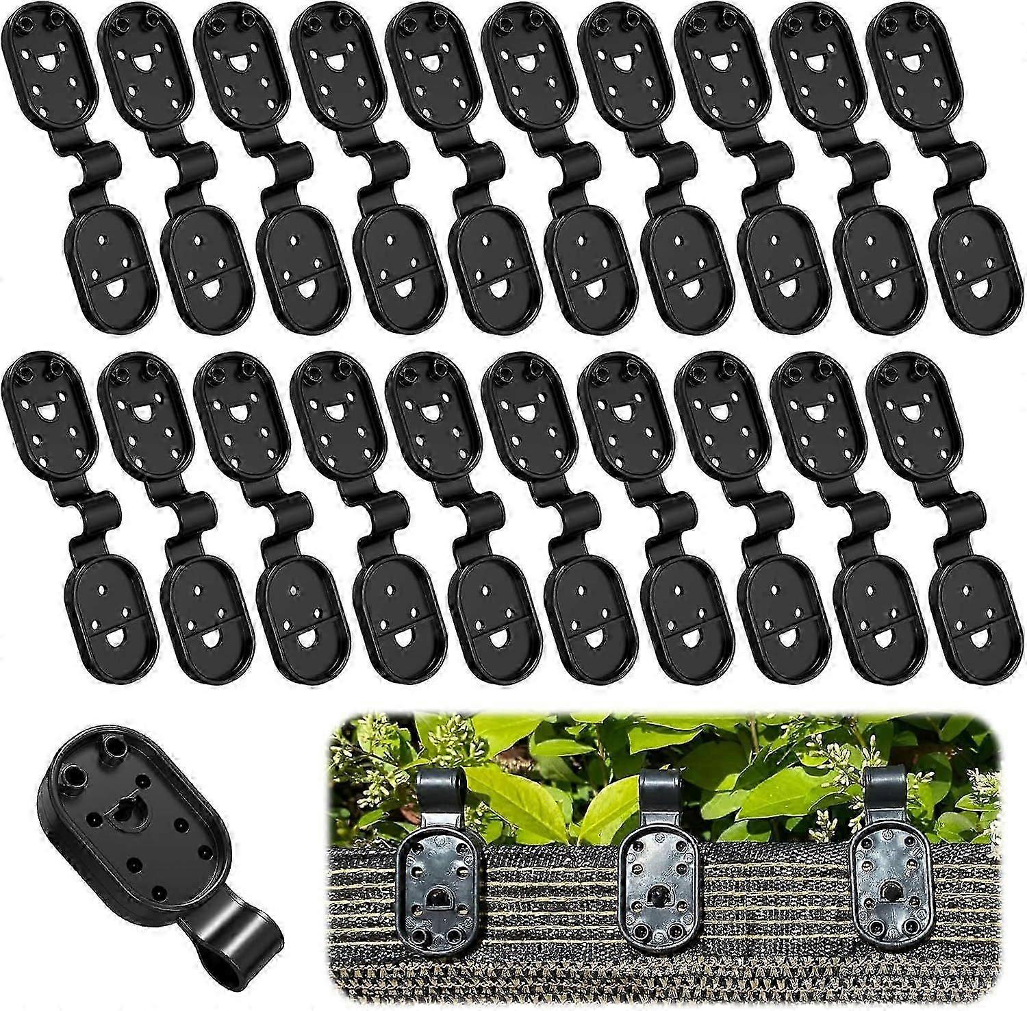 50/100pcs Sunshade Net Clips, Bird Netting Fasteners Windproof Ellipse Plastic Locking Clips for Greenhouse & Garden