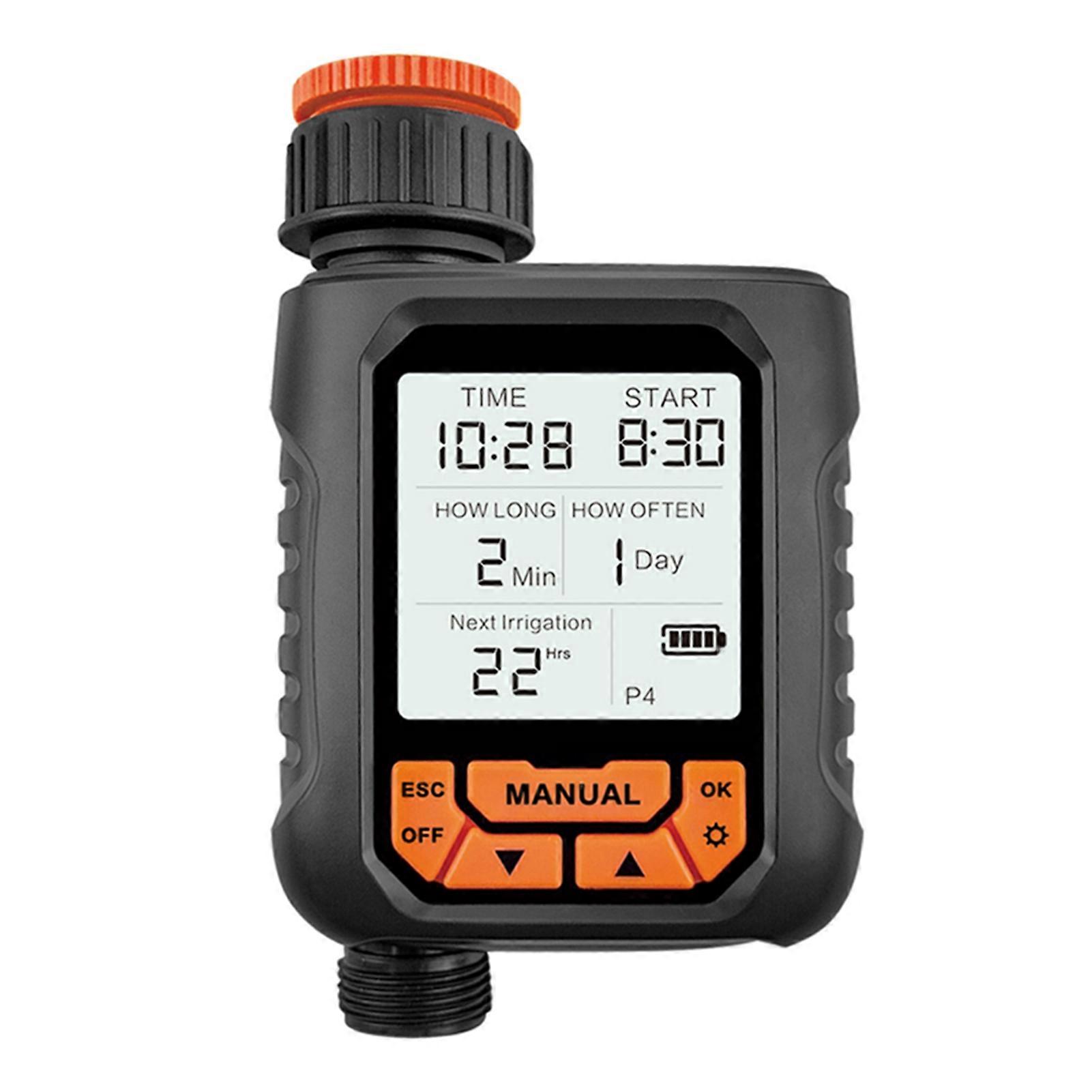 Sprinkler Timer Outdoor Water Timer for Garden Hose 1 Outlet Large LCD Screen Programmable Irrigation Timer for Yard Lawn Manual/Automatic Watering T