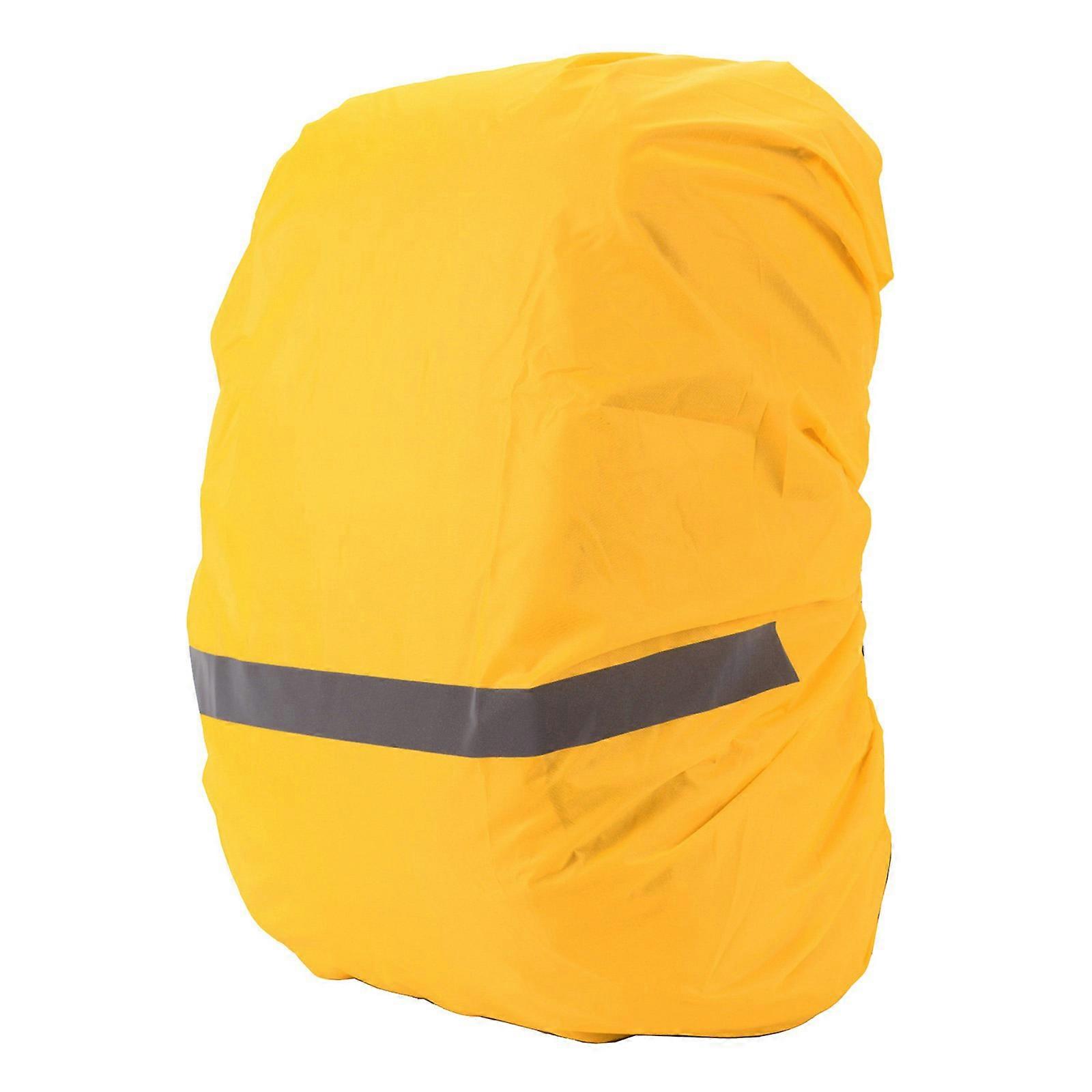 Capa de Chuva Resistente à Água para Mochila Mochila Capa de Chuva Protetor à Prova de Chuva com Tiras Reflexivas Bolsa Capa de Chuva Cor Amarela S