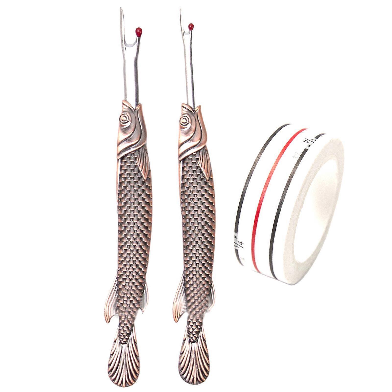 2 Adet Dikiş Rippers Dikiş Bandı ile, İplik Çıkarmak için Dikiş Dikiş Rippers, Dikiş Kıyafetleri, İğne İş Deseni kırmızı bronz