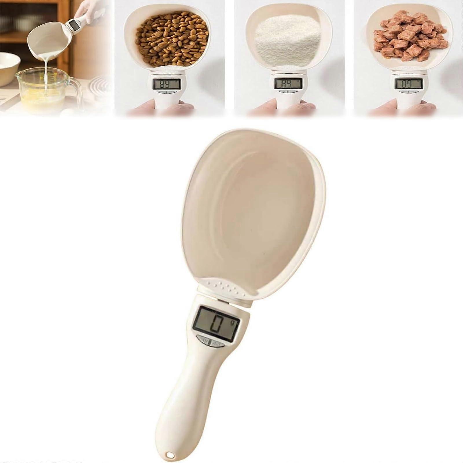 Digital Measuring Spoon Scale - Rechargeable Adjustable Kitchen Weighing Spoon with LCD Display and Tare Function