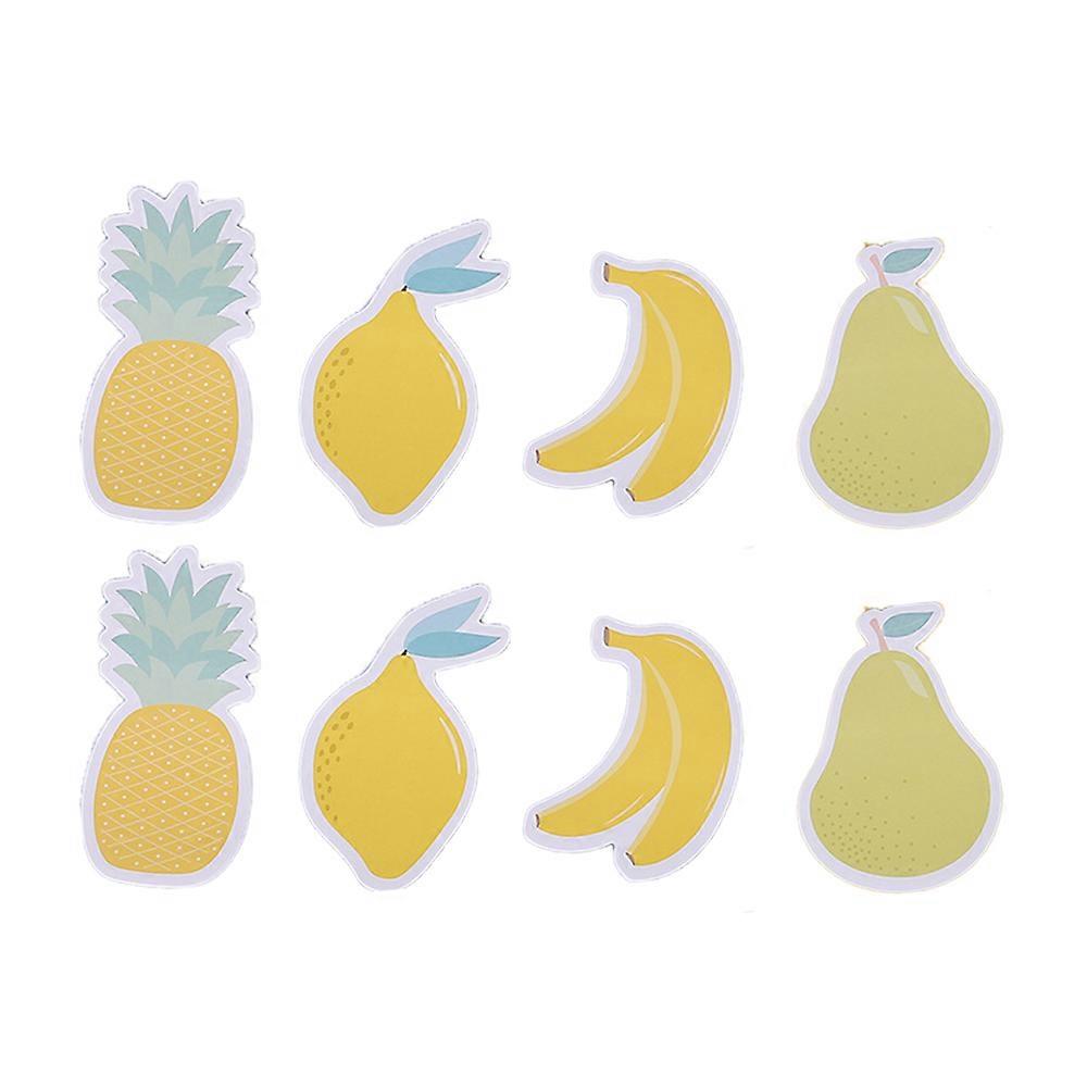 Creative Shape Notes, Durable Waterproof Vinyl Fruit Shape Sticky Notes with Eye Catching Patterns for Home Office School