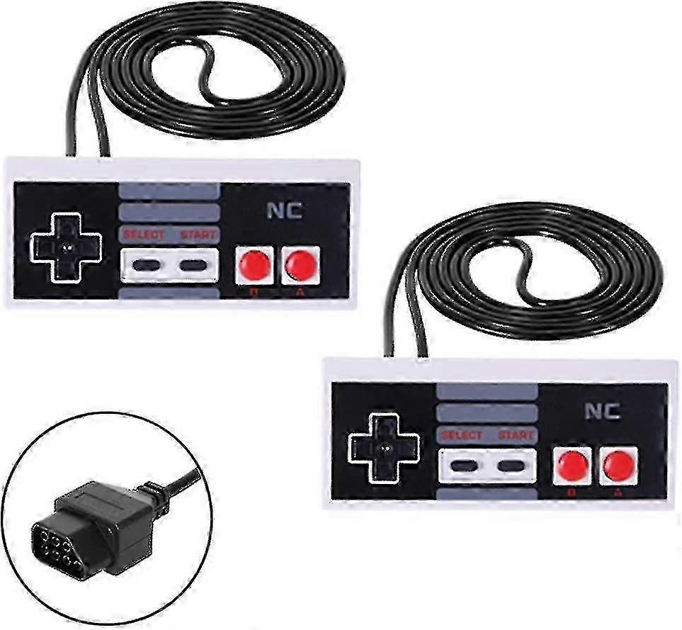 Classic Nes Controllers For Nes 8 Bit Entertainment System Console Control Pad(2pcs)-