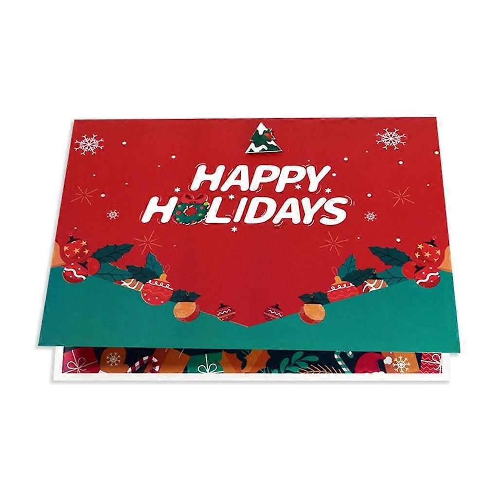 Holiday Greeting Card Set Colorful Christmas Cards with Blessing Messages