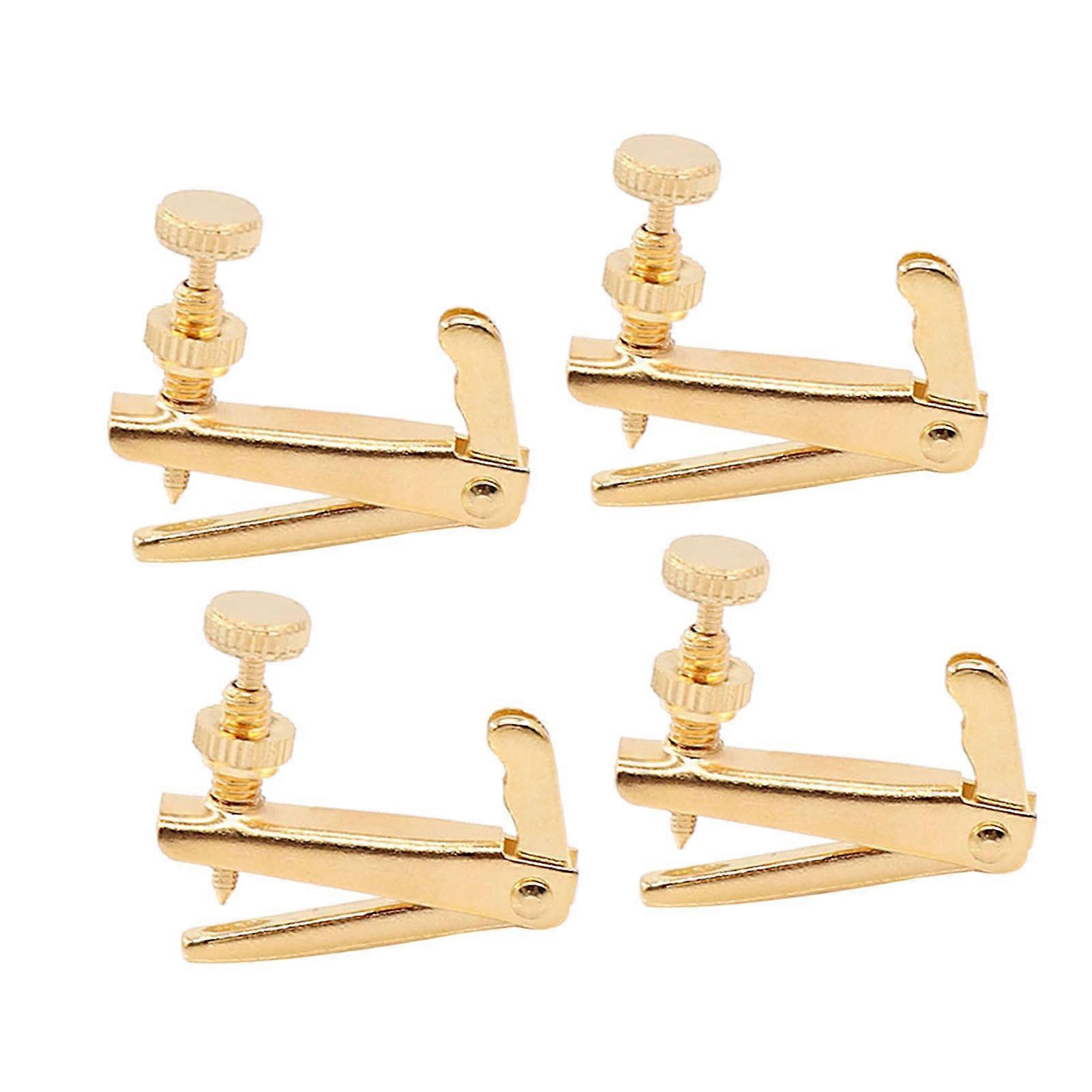 4 PCS Violin Fine Tuners for 1/2 Violin Alloy String Adjuster Anti Rust Violin Parts