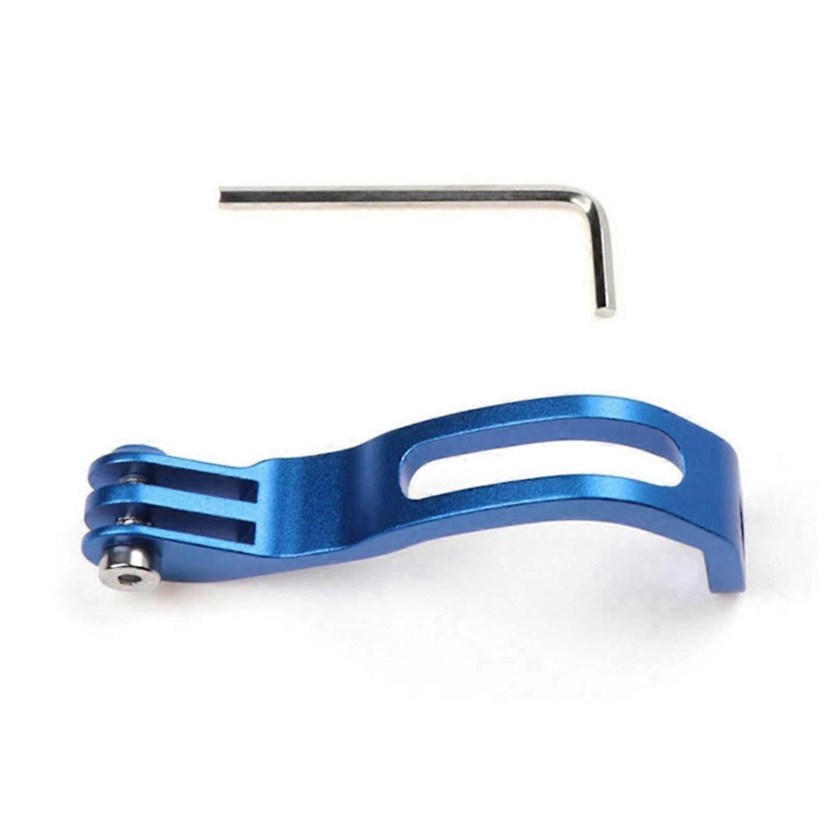 Up-Warping Folding Bicycle Front Fork Lamp Bracket Bicycle Lamp Extension Bracket Aluminum Alloy Extension Fittings Blue