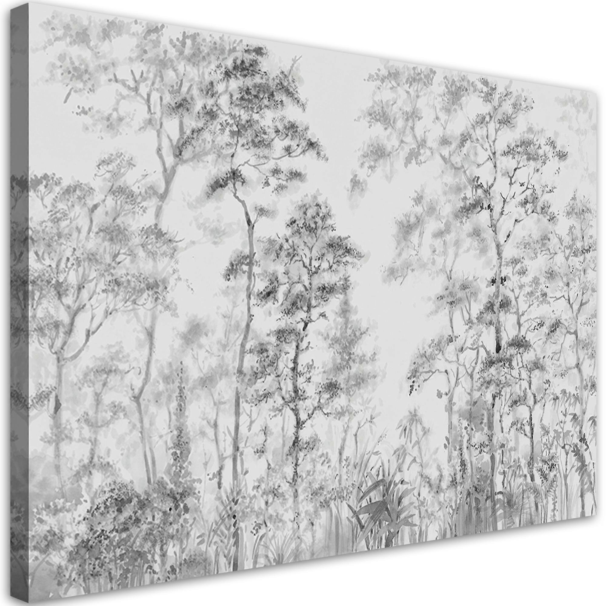 Impression sur toile, Grands arbres minces - 60x40