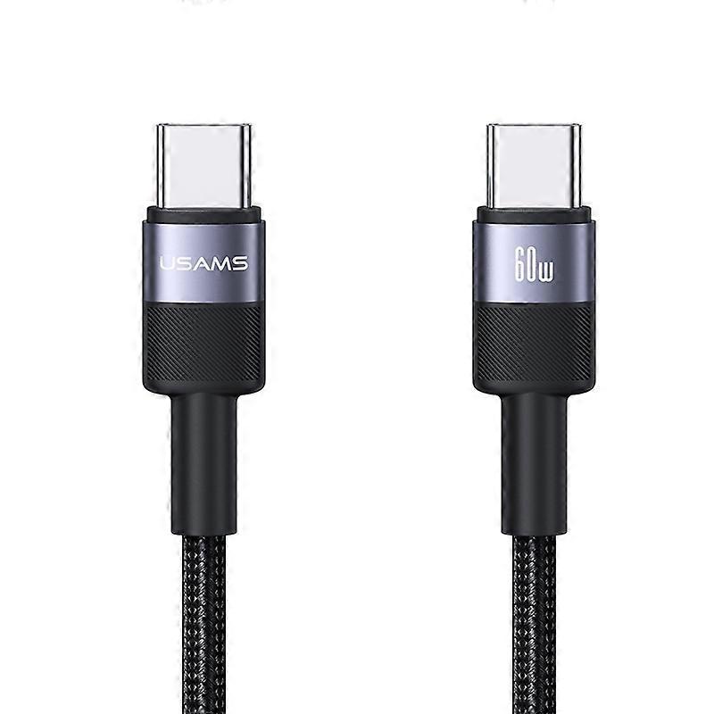 USAMS SJ724 60W USB-C / Type-C to USB-C / Type-C Aluminum Alloy Data Cable, Length: 1.2m