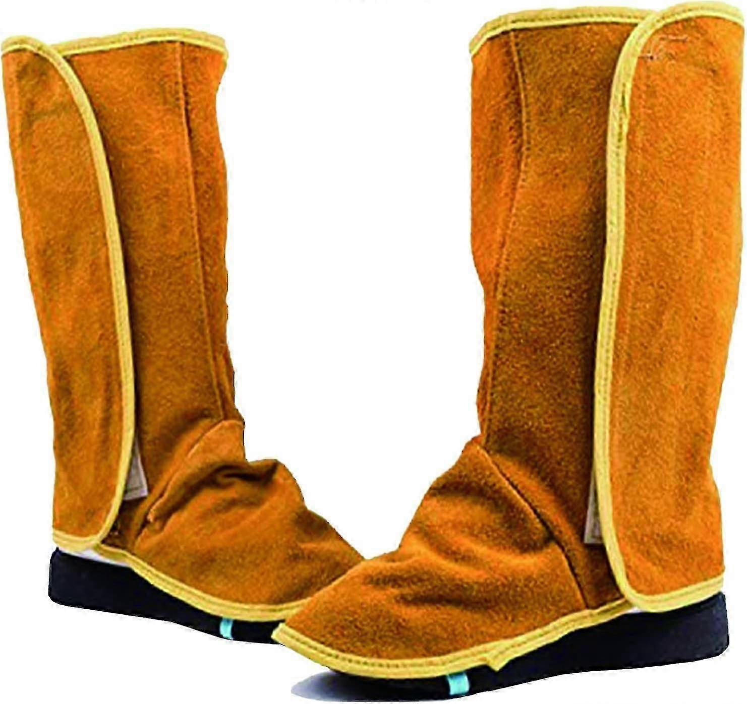 Flame Retardant Shoe Cover, 1 Pair Leather Welding Gaiters Flame Resistant Shoe Covers Welder Work Shoes Protective Gaiters For Construction Auto Repa