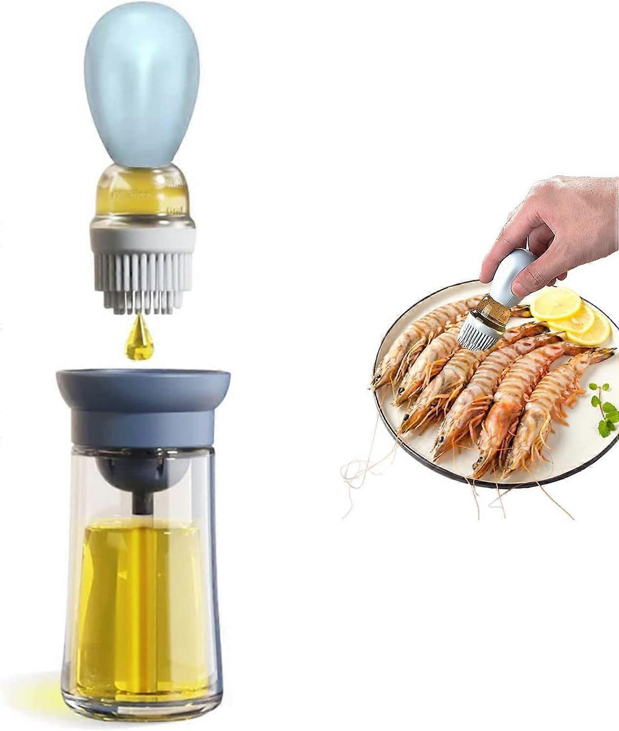 Glasoljedispenserflaska med silikonborste