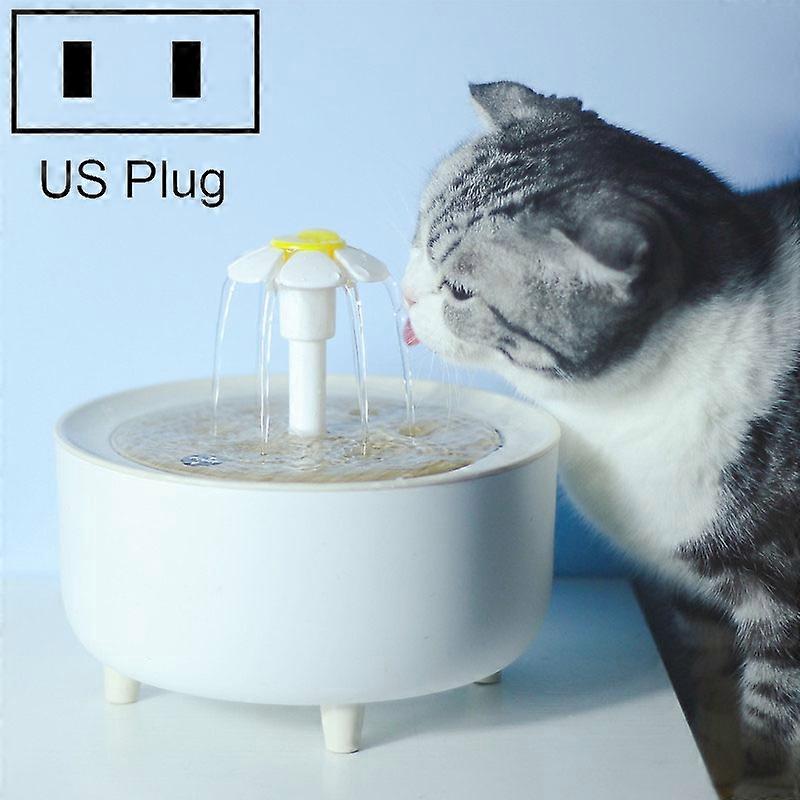 346578 Pets Automatic Circulation Filter Cat Flowing Drinking Fundation, Spec: US Plug