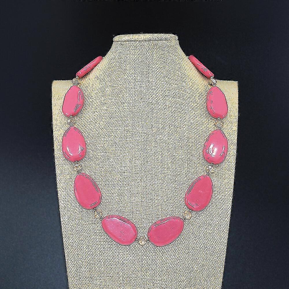 Candy Color High Polished Irregular Geometry Resin Statement Necklaces